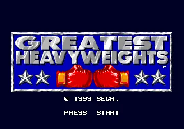 Greatest Heavyweights (Europe) screen shot title